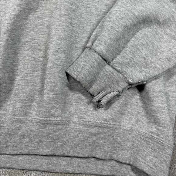 VTG 90s Nike White Tag Gray Crew Neck Sweatshirt Side Swoosh Check USA Size M - Picture 2 of 11